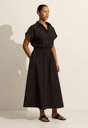 Relaxed Everyday Skirt - Black - Matteau